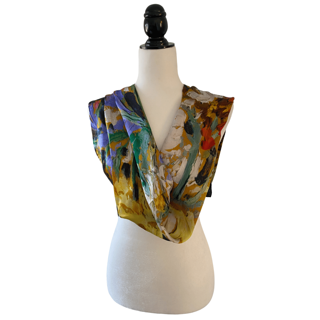 Wildflowers Mulberry Silk Scarf