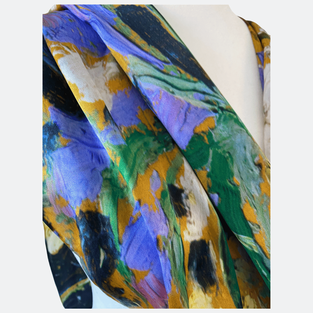 Wildflowers Mulberry Silk Scarf